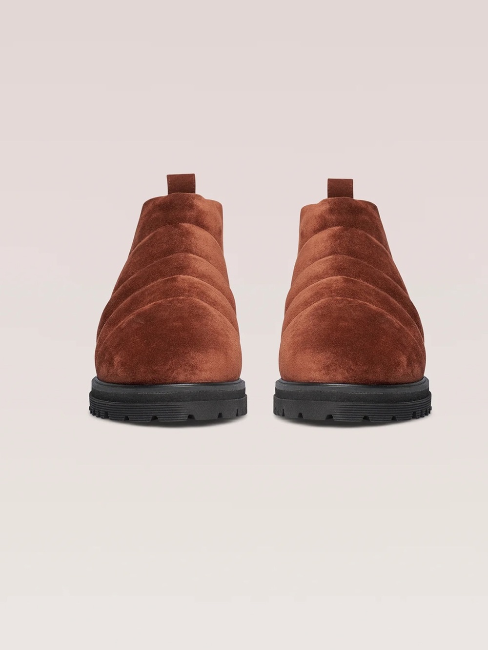 Nanushka Bede Cinnamon Suede Rounded Toe Padded Boots - Picture 3 of 7